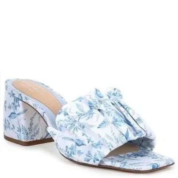 Antonio Melani Born on Fifth Amy Bird Pleated Leather Dress Sandals - Picture 1 of 13